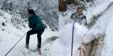 Rizeliler karı eğlenceye dönüştürdü