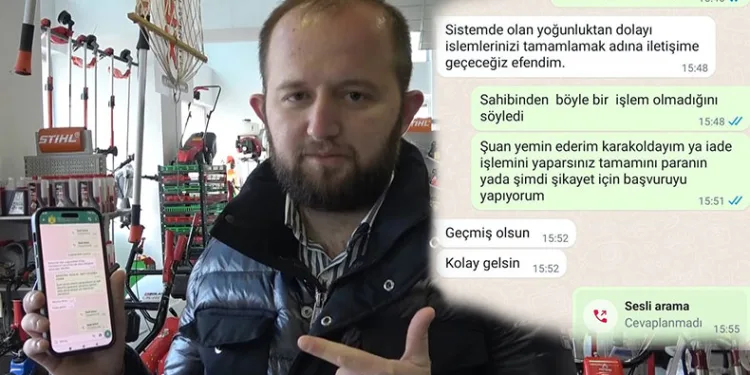 Dolandırdığı vatandaşa “geçmiş olsun” mesajı attı