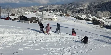 Karın keyfini çocuklar çıkardı