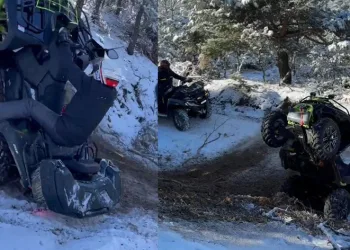 Düşen arkadaşını kahkahayla izledi