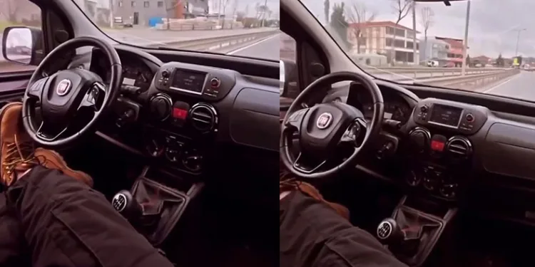 Direksiyonu ayaklarıyla kontrol etti