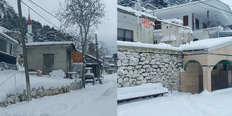 Toroslar’a yağan kar sevinci