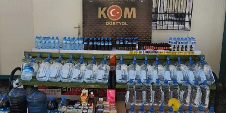 Hatay’da sahte alkol operasyonu: 2 gözaltı