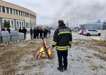 Alaca’da KYK’da yangın tatbikatı