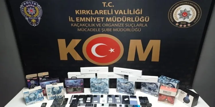 Babaeski’de kaçak elektronik eşya operasyonu