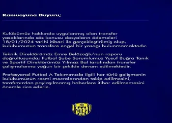 MKE Ankaragücü’nden ‘transfer yasağı’ açıklaması