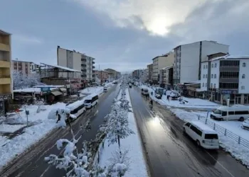 Güroymak’ta kar yağışı
