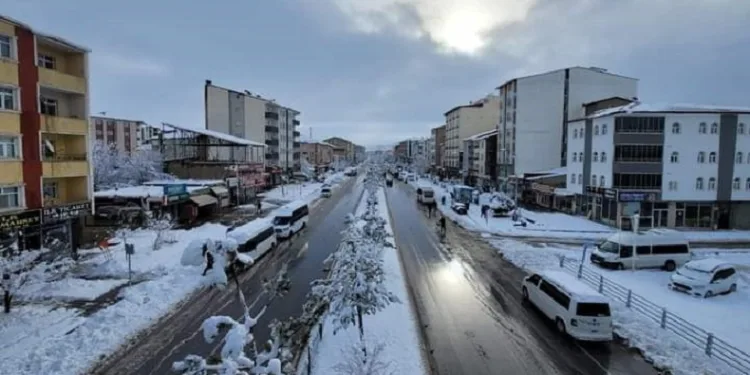Güroymak’ta kar yağışı