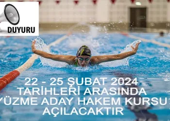 Kayseri’de Yüzme Aday Hakem Kursu açılacak