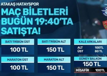 Adana Demirspor – Hatayspor maçının biletleri satışta