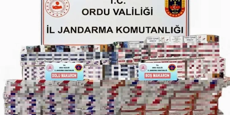 Ordu’da kaçak tütün mamulleri operasyonu