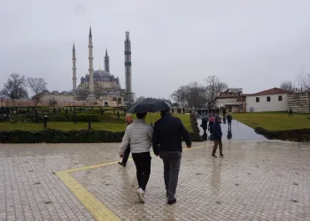 Edirne’de sağanak etkili oldu