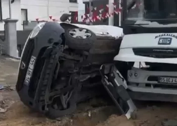 Bursa’da freni boşalan kamyon faciaya sebep oluyordu