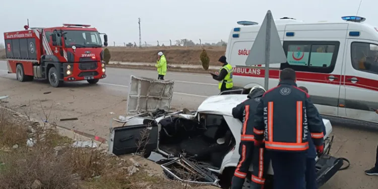 Malatya’da takla atan otomobilde bir kişi yaralandı