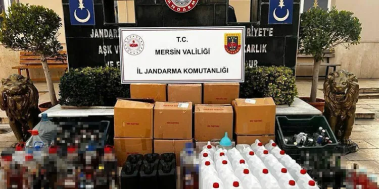Mersin’de sahte içki üretenlere operasyon