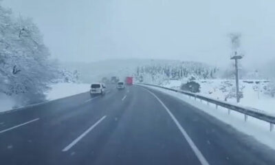 Bursa’da kar yağışı sürücülere zor anlar yaşatıyor