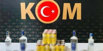 Lüleburgaz’da 33 şişe gümrük kaçağı içki ele geçirildi