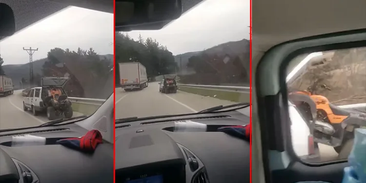Bursa’da trafikte tehlikeli taşımacılık