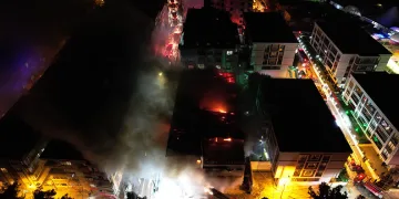 Elyaf imalathanesinde korkutan yangın