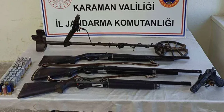 Karaman’da çalıntı ve kaçak silah operasyonu