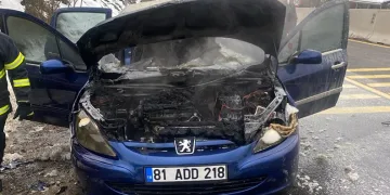 Bolu Dağı’nda araç yangını
