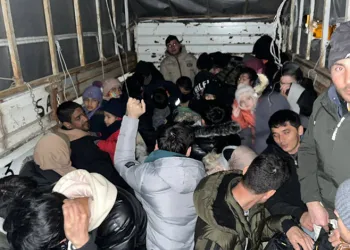 Kamyonet kasasında 42 kaçak göçmen yakalandı