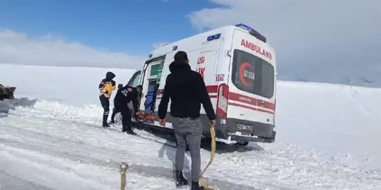 Malazgirt’te ambulans yoldan çıktı