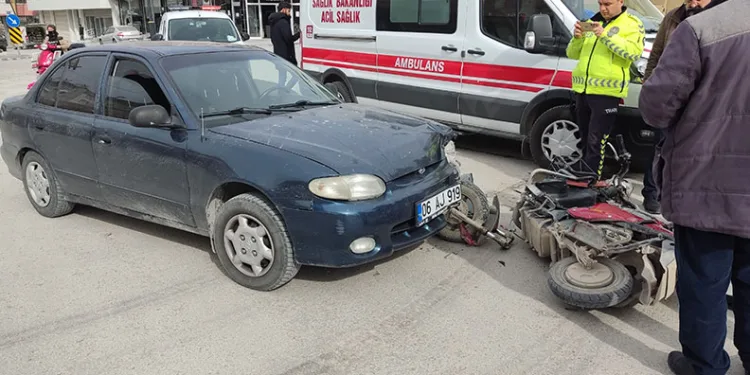 Konya’da otomobil ile elektrikli bisiklet çarpıştı: 1 yaralı