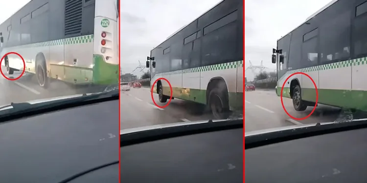 Bursa’da halk otobüs şoförü tek teker sürdü