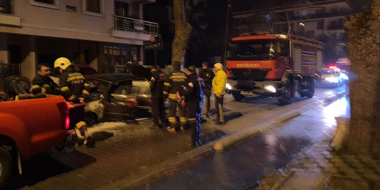 Milas’ta otomobil küle döndü