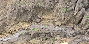 Tokat’ta heyelan sonrası çıkan su merak uyandırdı