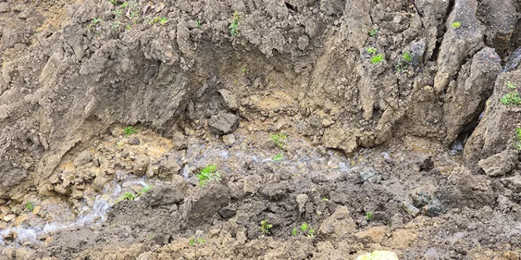 Tokat’ta heyelan sonrası çıkan su merak uyandırdı