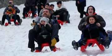 Palandöken’de kızak keyfi