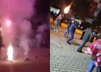 Asker eğlencesinde ortalık savaş alanına döndü