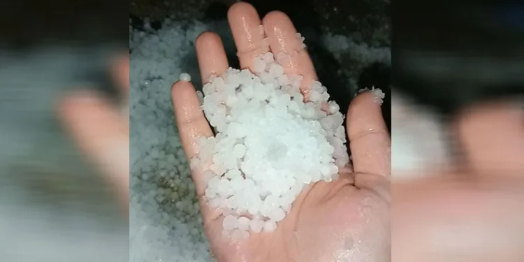 Elazığ’da şiddetli dolu yağışı