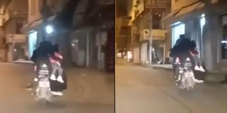 Bursa’da motosiklete 4 kişi bindiler
