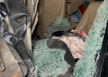 Otomobil tırın altına girdi