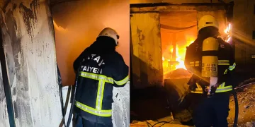Antakya’da konteyner yangını çıktı