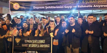 38 kişinin öldüğü binanın enkaz yerinde anma töreni
