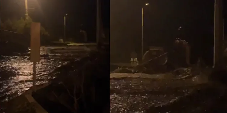 Bursa’da su borusu patladı, yolları göl döndü