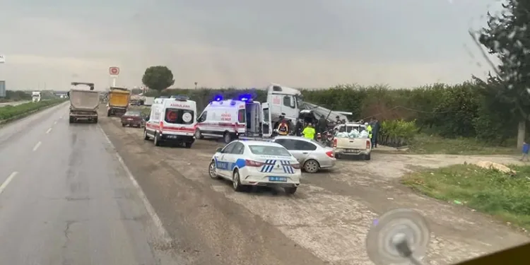 Tır portakal tezgahına daldı