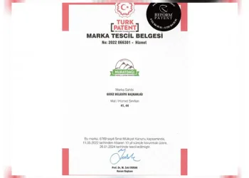Murat Dağı Termal Kayak Merkezi marka tescil belgesi alındı