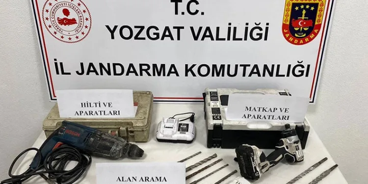 Yozgat’ta kaçak kazıya suçüstü
