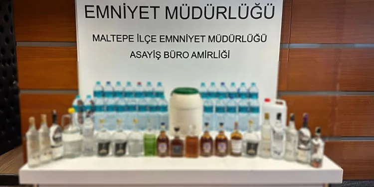 Maltepe’de sahte içki operasyonu