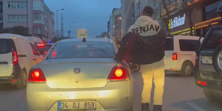 Patenli gencin tehlikeli yolculuğu kamerada