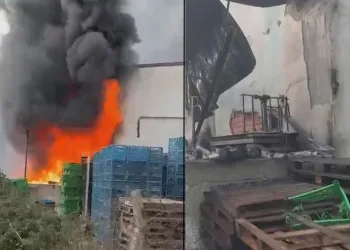 Babasının iş yerini ateşe verdi