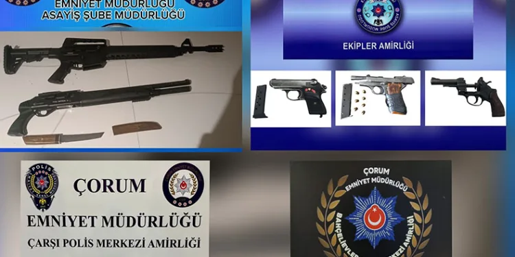 Şok uygulamada 25 silah ele geçirildi