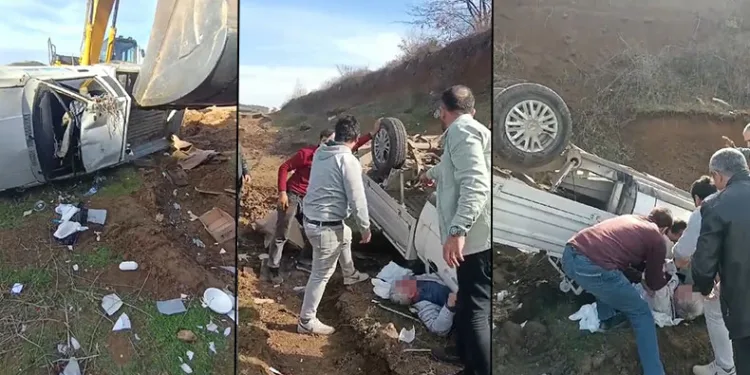 Direksiyonda uyuyakaldı, otomobil takla attı