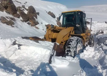 Erciş’te tipiden kapanan yollar açılıyor