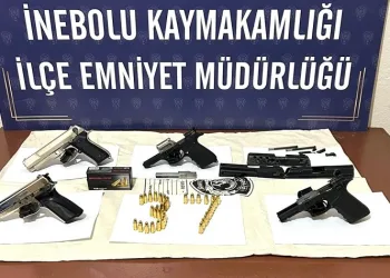 4 adet ruhsatsız tabanca ele geçirildi